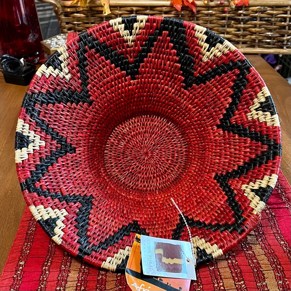 African Woven Basket Gone Rural Swaziland NWT